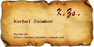 Korbel Zsombor névjegykártya