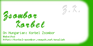 zsombor korbel business card